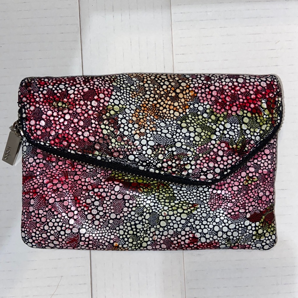 Hobo The Original Leather Multicolor Envelope Clutch Bag